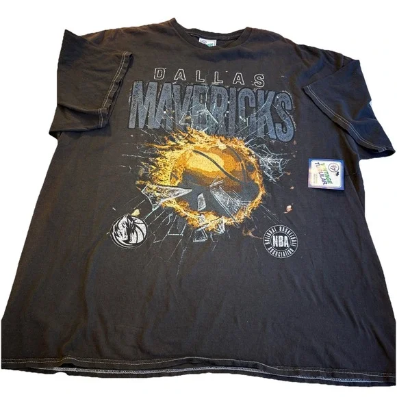 47' brand Vintage Tubular DALLAS MAVERICKS  Distressed Tshirt Adult 2X - Picture 3 of 6